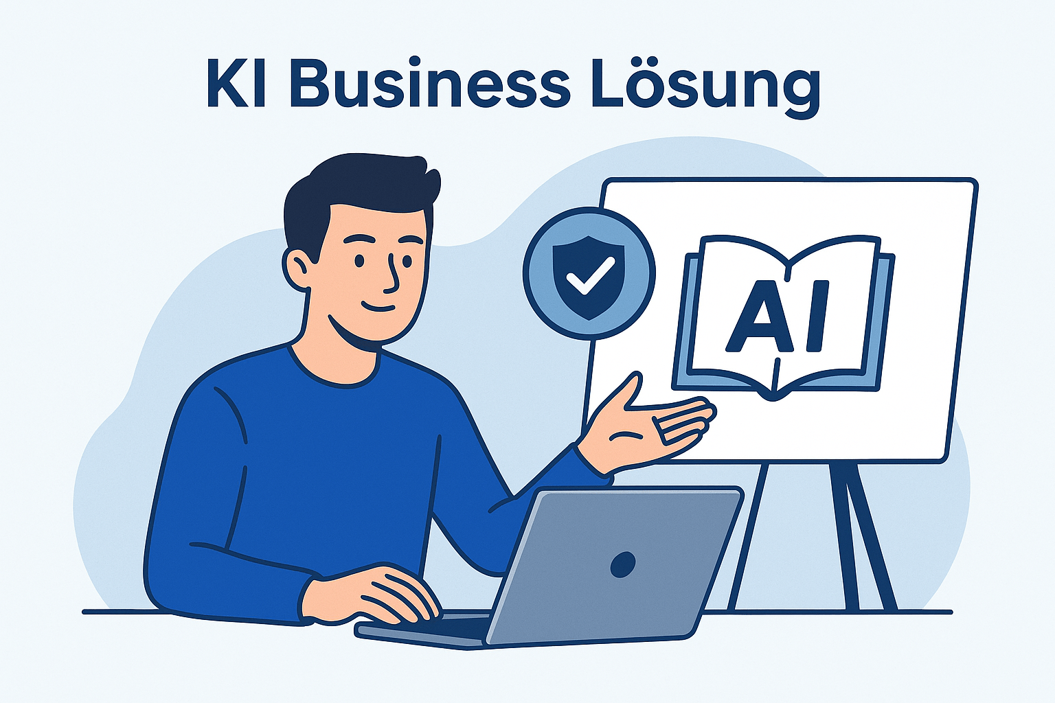Grafik: ethische KI-Business-Lösung visualisiert