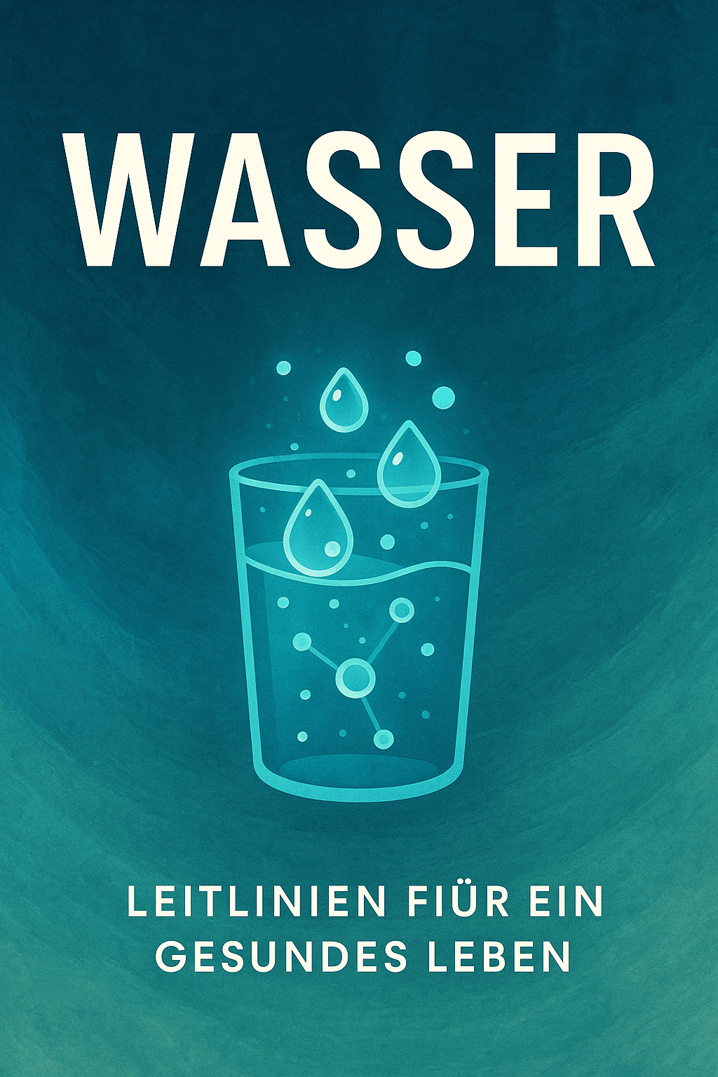 Cover des E-Books "Dein Leitfaden zu reinem Wasser", symbolisiert Hydration und Gesundheit
